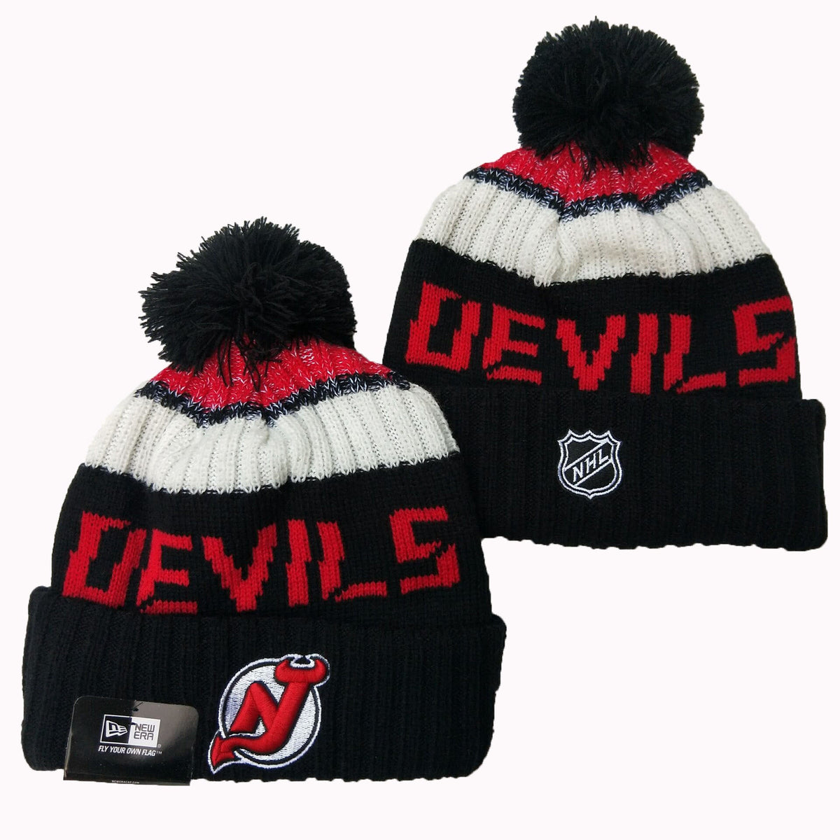 New Jersey Devils NHL Era winter Hat with Pom product image 1