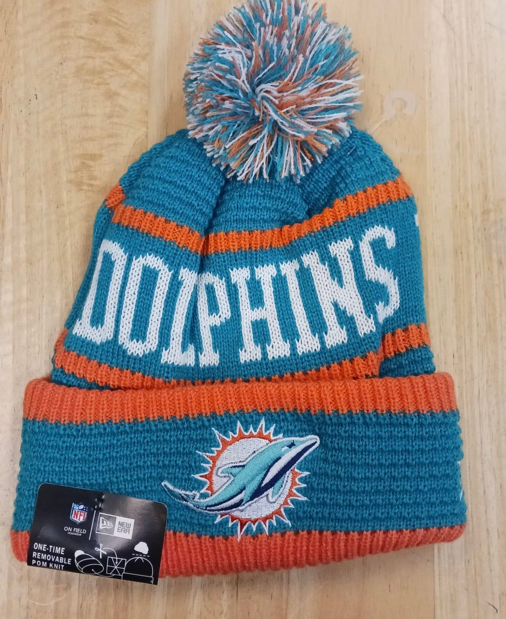 Miami Dolphins NFL New Era winter knit Hat with Pom product image 1