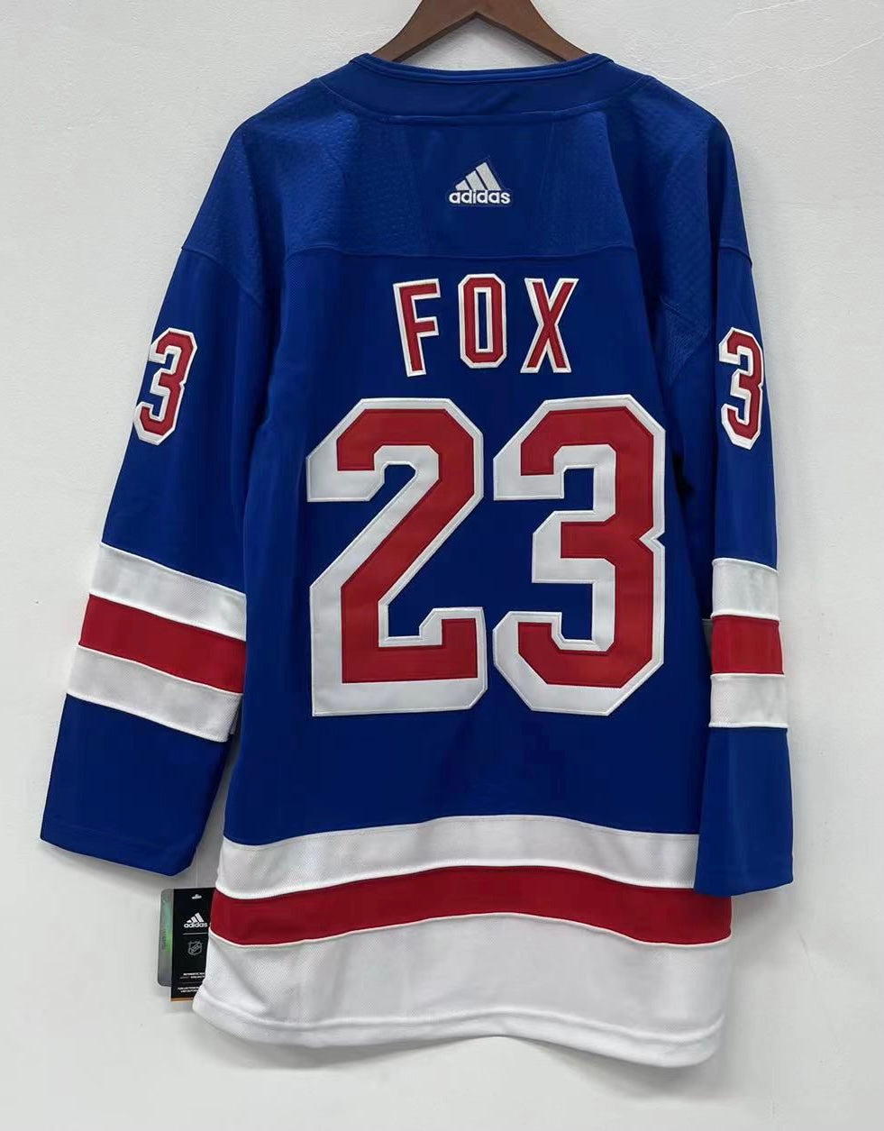 Adam Fox New York Rangers Official NHL Adidas Jersey Blue product image 1
