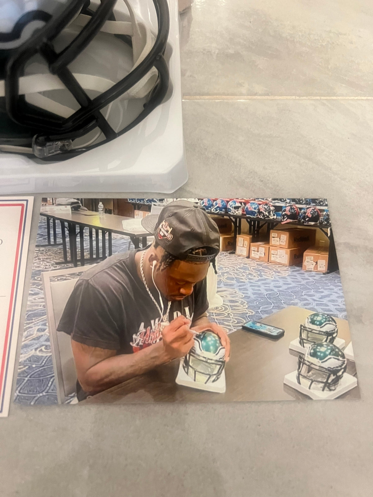 A.J. Brown Autographed Philadelphia Eagles Mini Helmet with product image 3