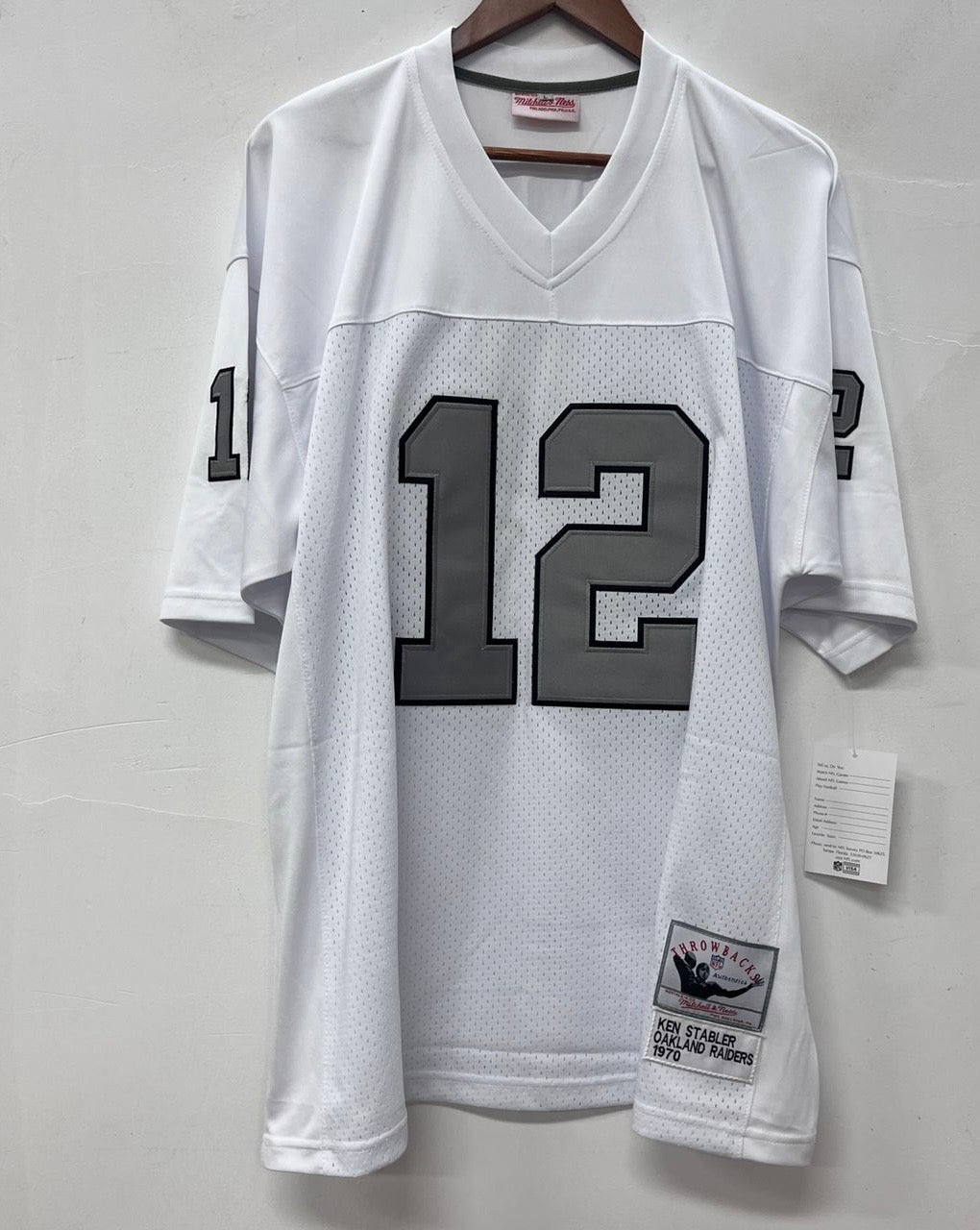 Ken Stabler Oakland Raiders NFL Mitchell & Ness Jersey white product image 2