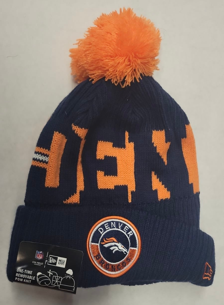 Denver Broncos NFL New Era winter Hat with Pom product image 1