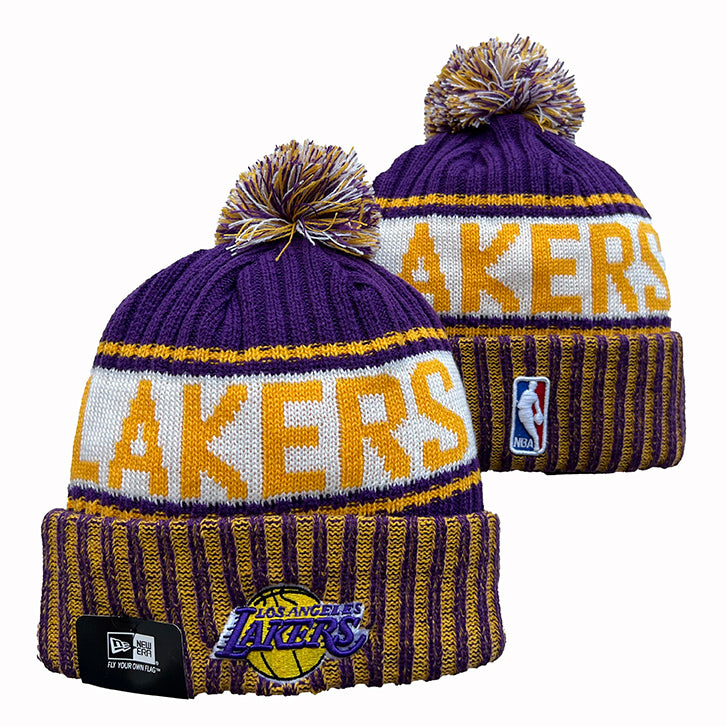 Los Angeles Lakers NBA New Era winter Hat with Pom product image 1