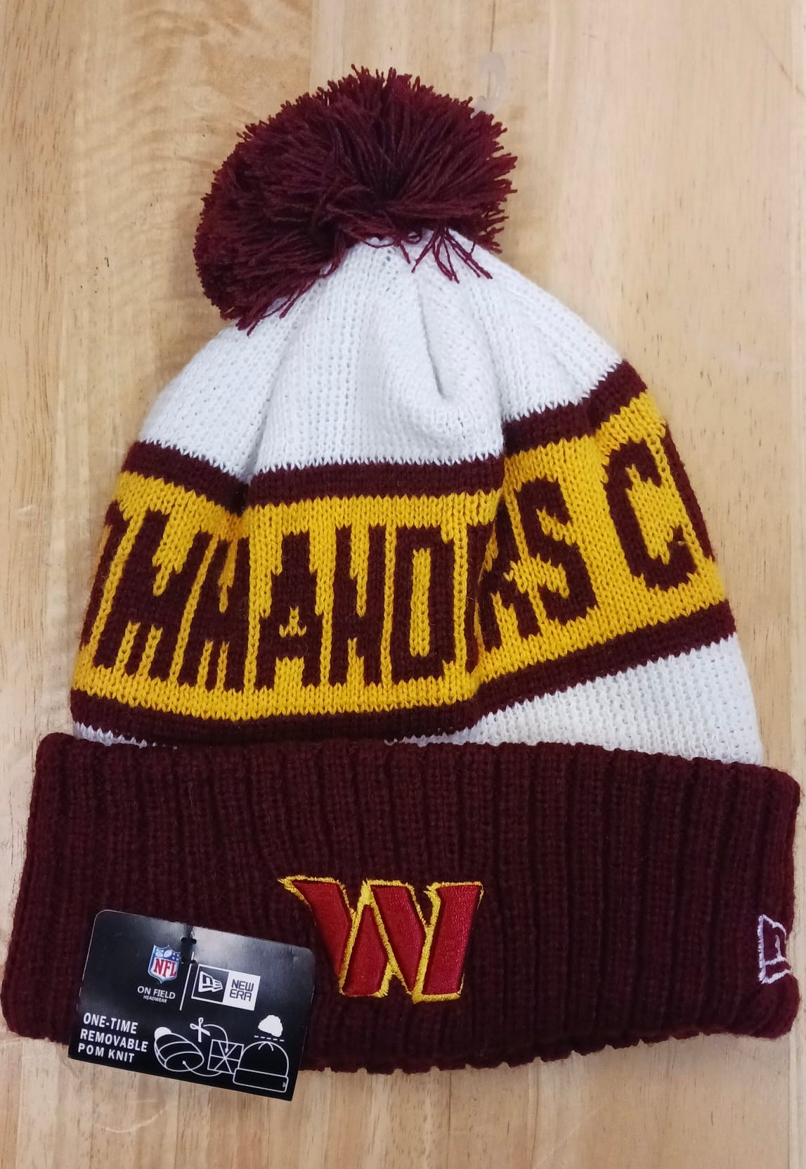 Washington Commanders NFL New Era winter knit Hat with Pom product image 1