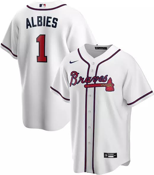 Ozzie Albies Atlanta Braves Official MLB Nike Jersey white product image 1
