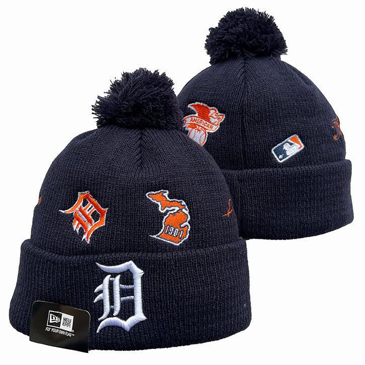 Detroit Tigers MLB New Era winter Hat with Pom product image 1