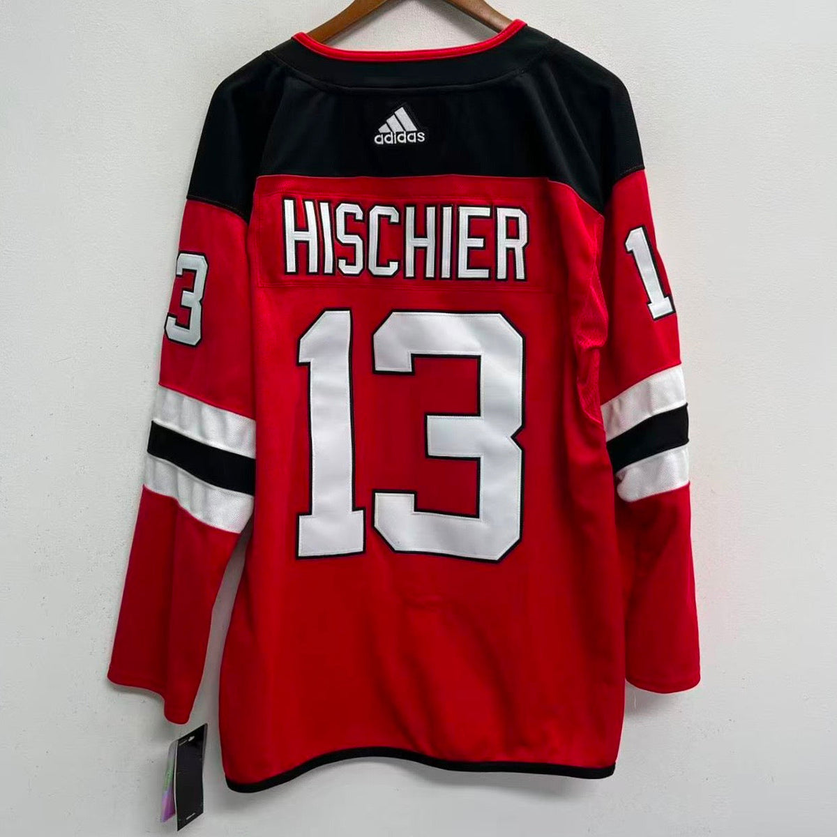 Nico Hischier New Jersey Devils Official NHL Adidas red product image 2