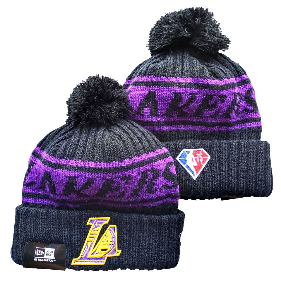 Los Angeles Lakers NBA New Era winter Hat with Pom product image 1