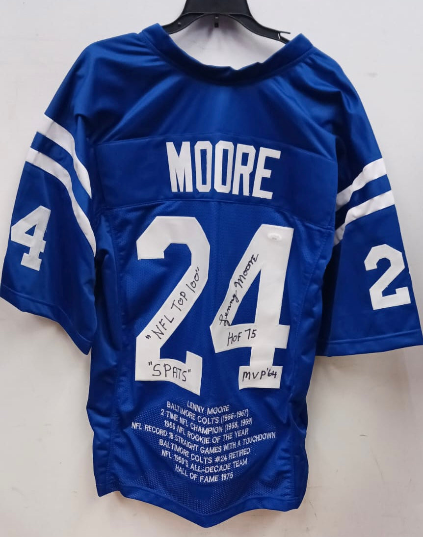 Lenny Moore autographed Baltimore Colts jersey JSA COA product image 1