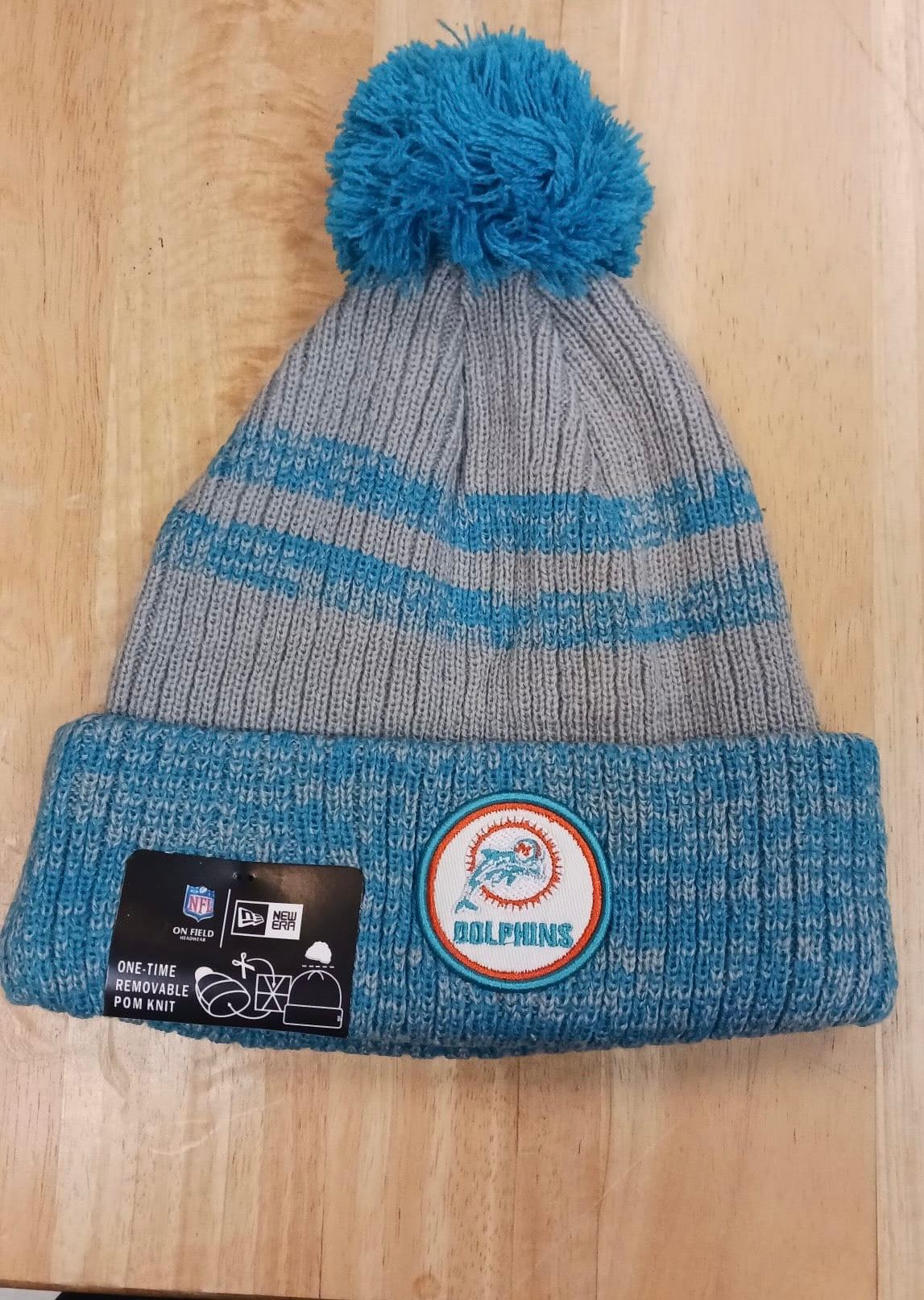 Miami Dolphins NFL New Era winter knit Hat with Pom product image 1