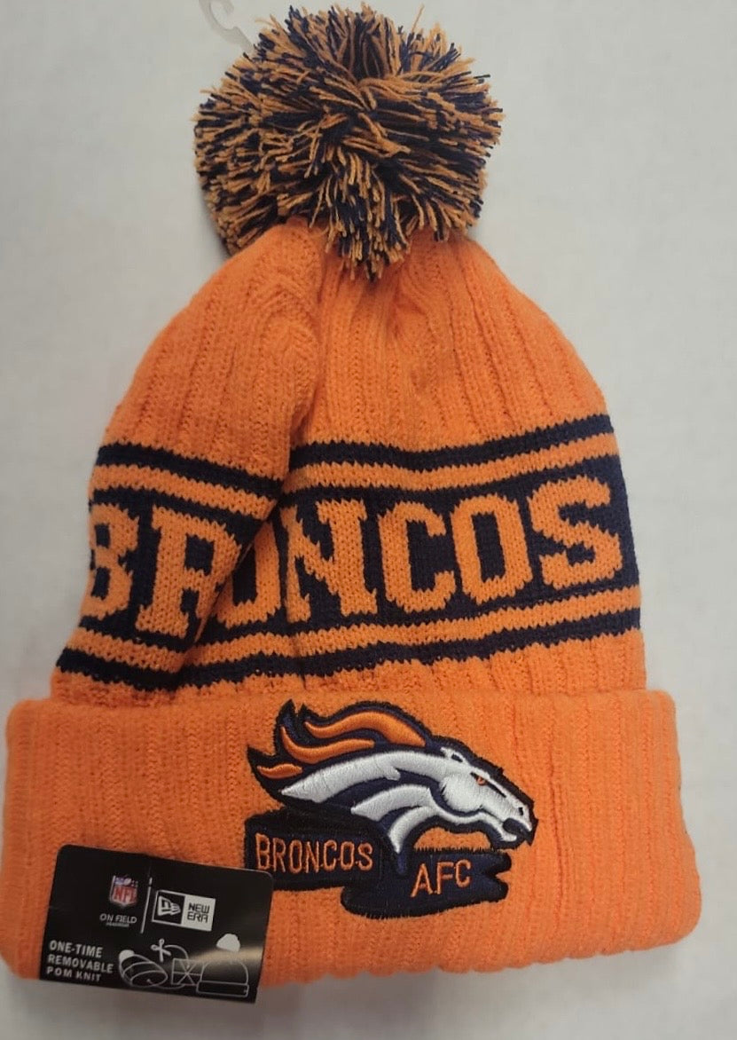 Denver Broncos NFL New Era winter Hat with Pom product image 1