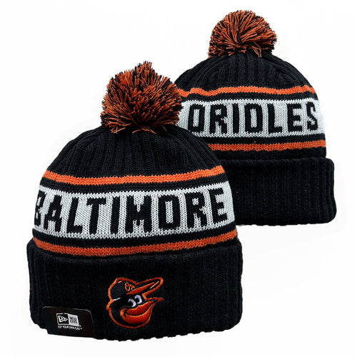 Baltimore Orioles MLB New Era winter Hat with Pom product image 1