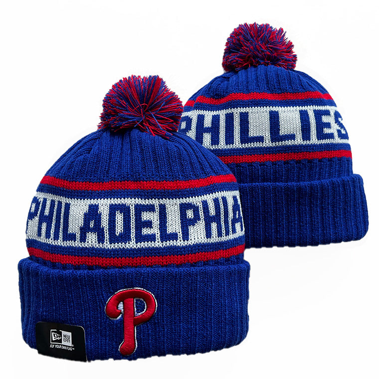 Philadelphia Phillies MLB New Era winter knit Hat with Pom product image 1