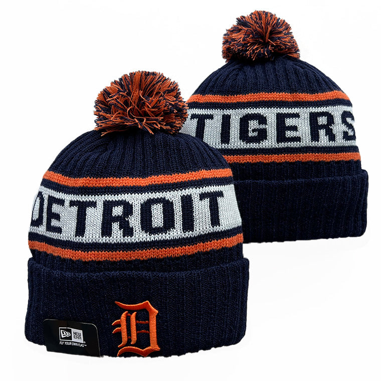 Detroit Tigers MLB New Era winter Hat with Pom product image 1
