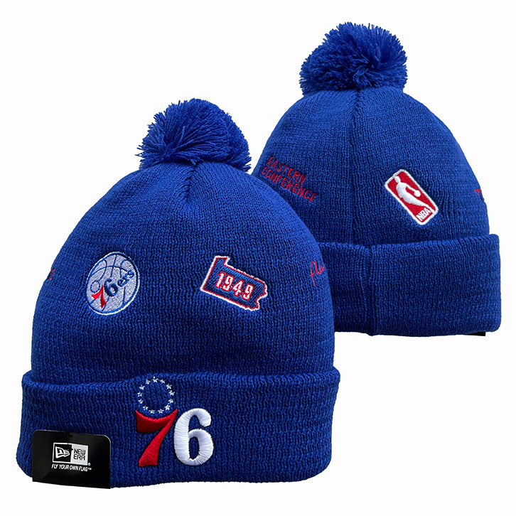 Philadelphia 76ers NBA New Era winter Hat with Pom product image 1