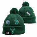 Milwaukee Bucks NBA New Era winter Hat with Pom product image 1