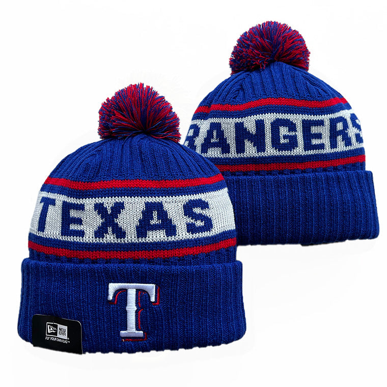 Texas Rangers MLB New Era winter knit Hat with Pom product image 1