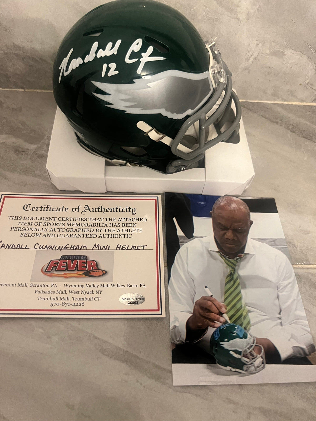 Randall Cunningham Autographed Philadelphia Eagles Mini product image 1