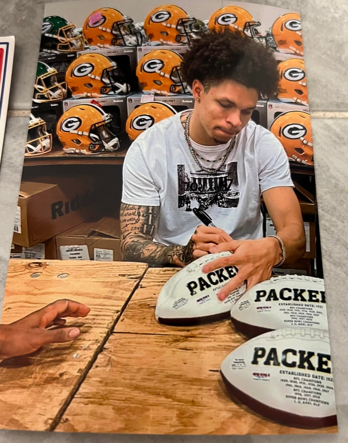 Christian Watson Green Bay Packers Autographed Football product image 3