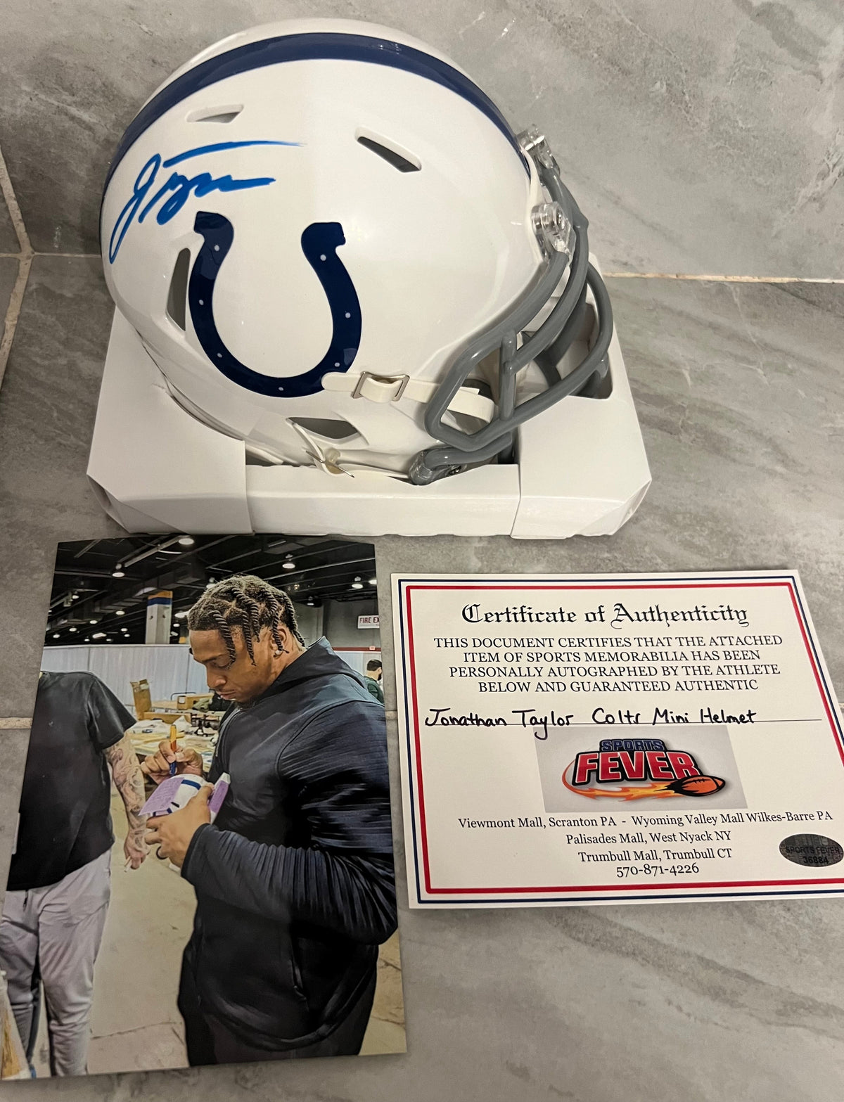 Jonathan Taylor Autographed Indianapolis Colts Mini Helmet product image 1