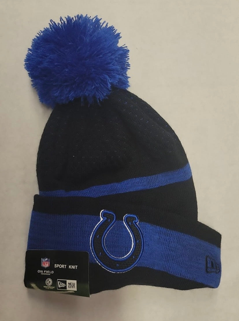 Indianapolis Colts NFL New Era winter knit Hat with Pom product image 1