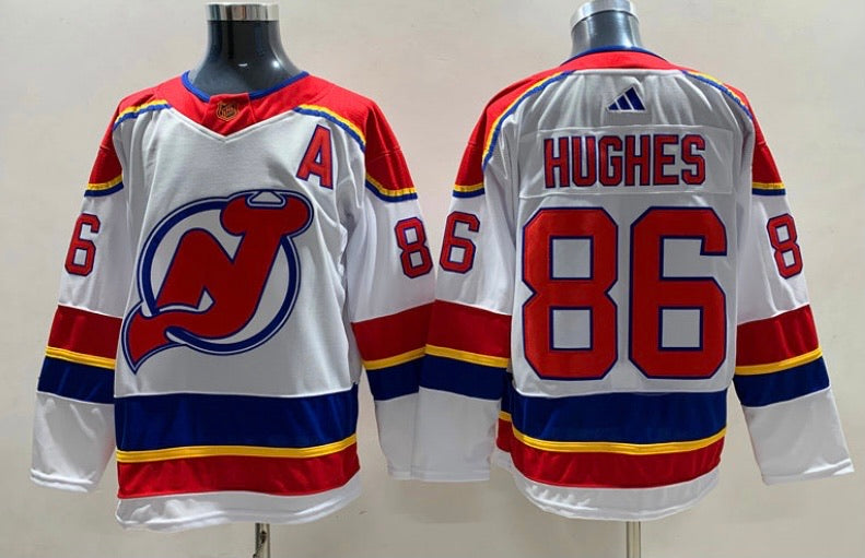 Jack Hughes New Jersey Devils Official NHL Adidas white product image 1