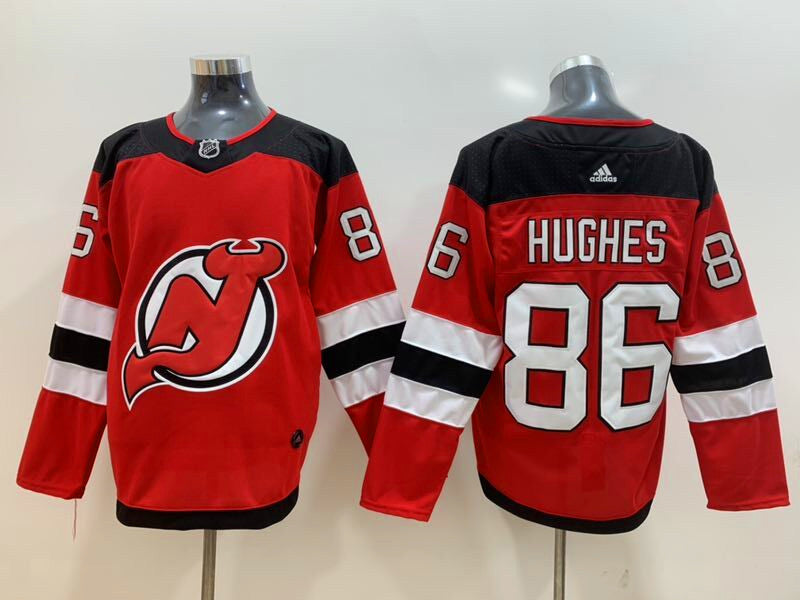 Jack Hughes New Jersey Devils Official NHL Adidas red product image 1