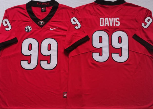 Jordan Davis Georgia Bulldogs Jersey Nike red product image 1