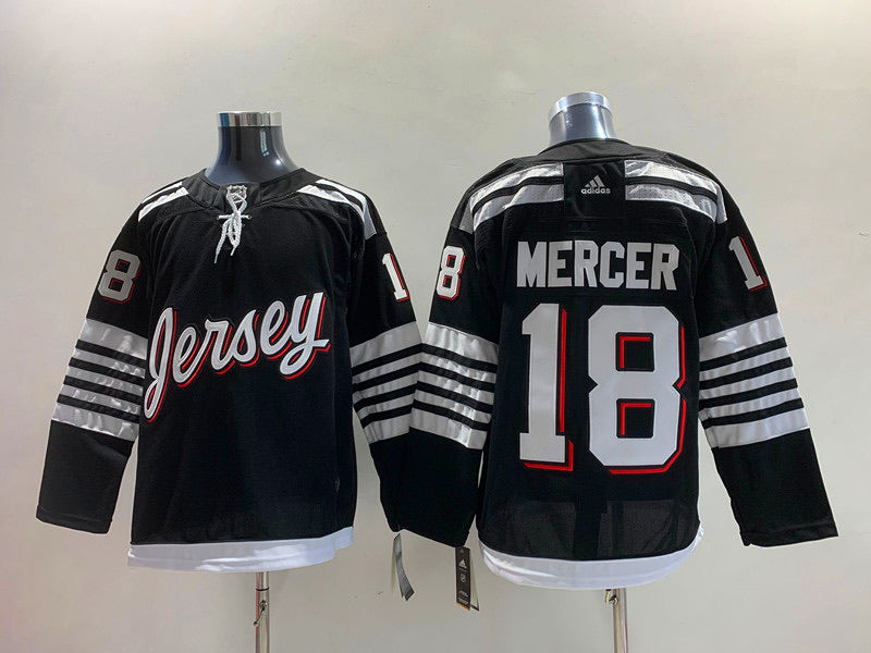 Dawson Mercer New Jersey Devils Official NHL Adidas Black product image 1